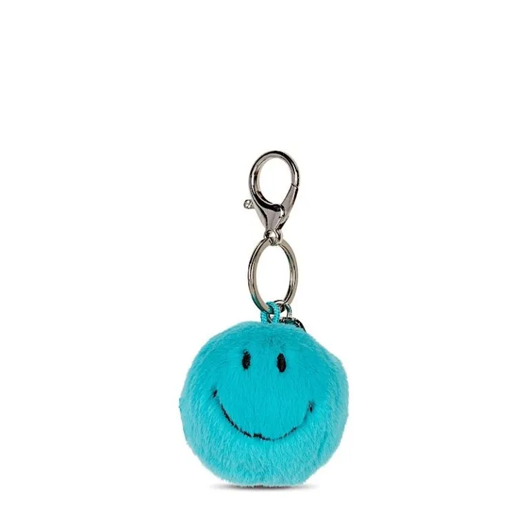 Porte Clés Smiley Velours Côtelé