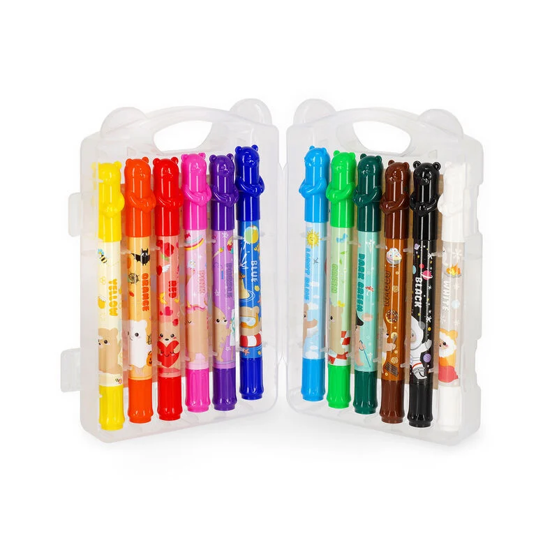 Set de 12 Crayons Gras Rotatifs Teddy Bear I LEGAMI