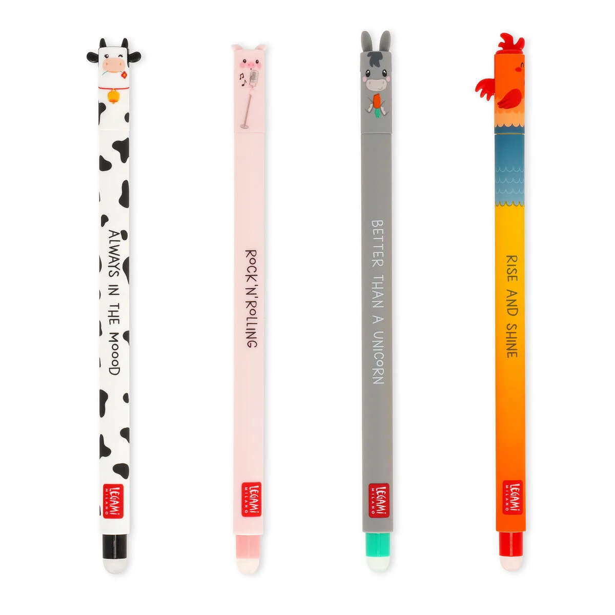Set de 4 Stylos Gel Effaçable « Ferme »