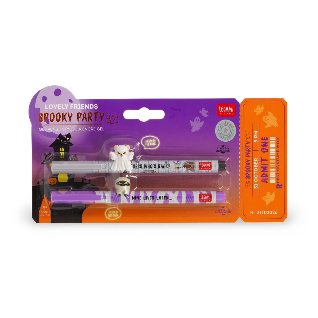 Set de 2 Stylos Gel Lovely Friends - Spooky Party I LEGAMI