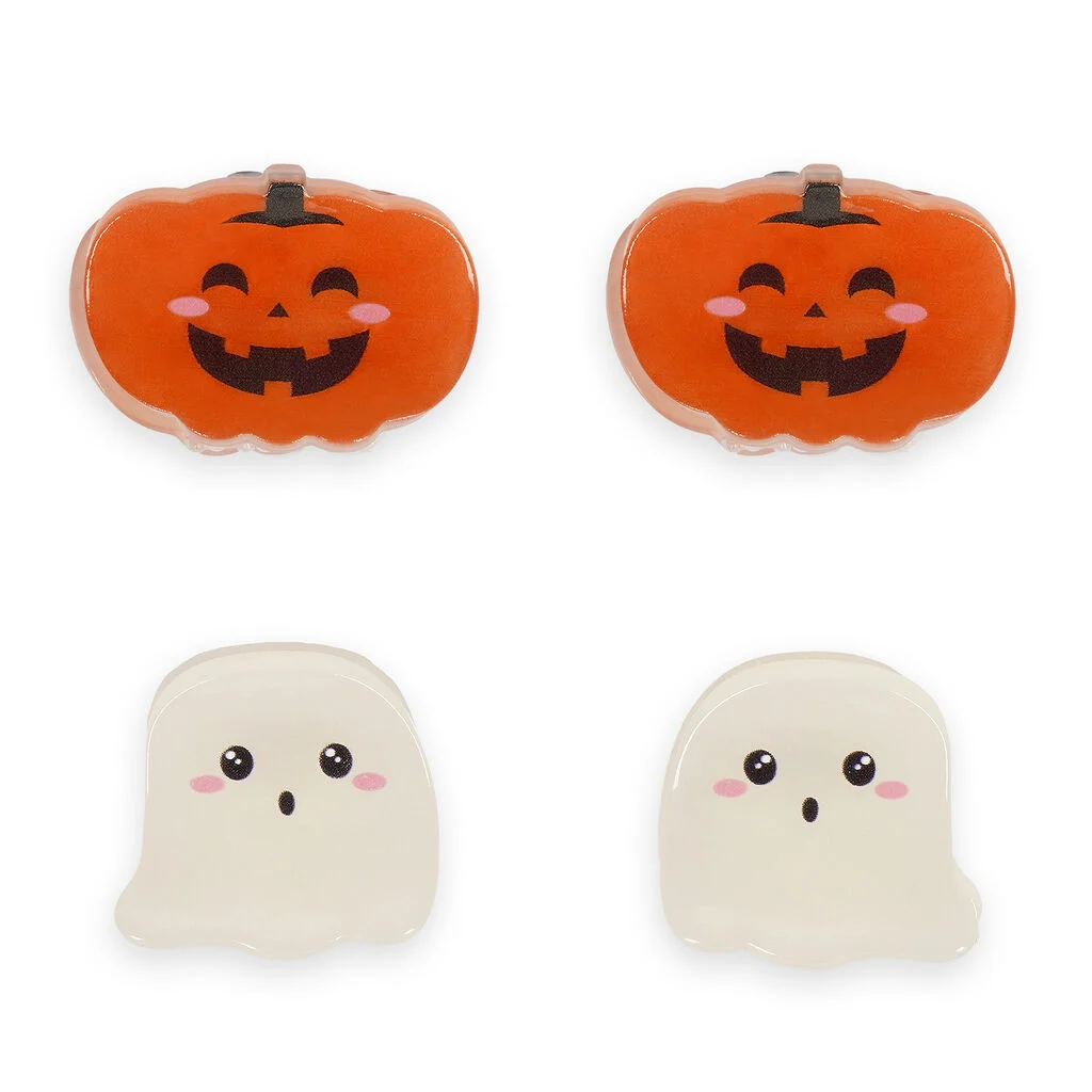 Set de 4 Mini Barrettes à Cheveux Ghost and Pumpkin Halloween I LEGAMI