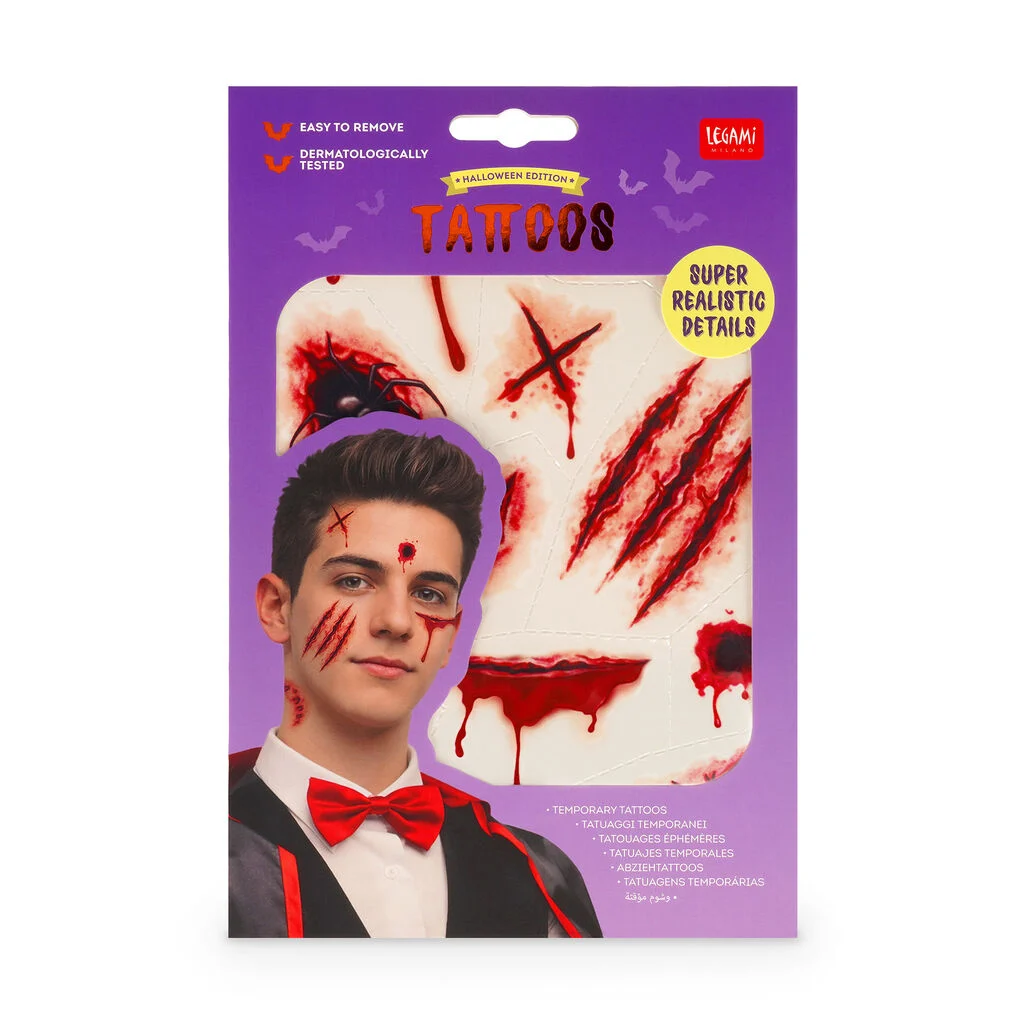 Tatouages Éphémères Visage et Corps Halloween I LEGAMI