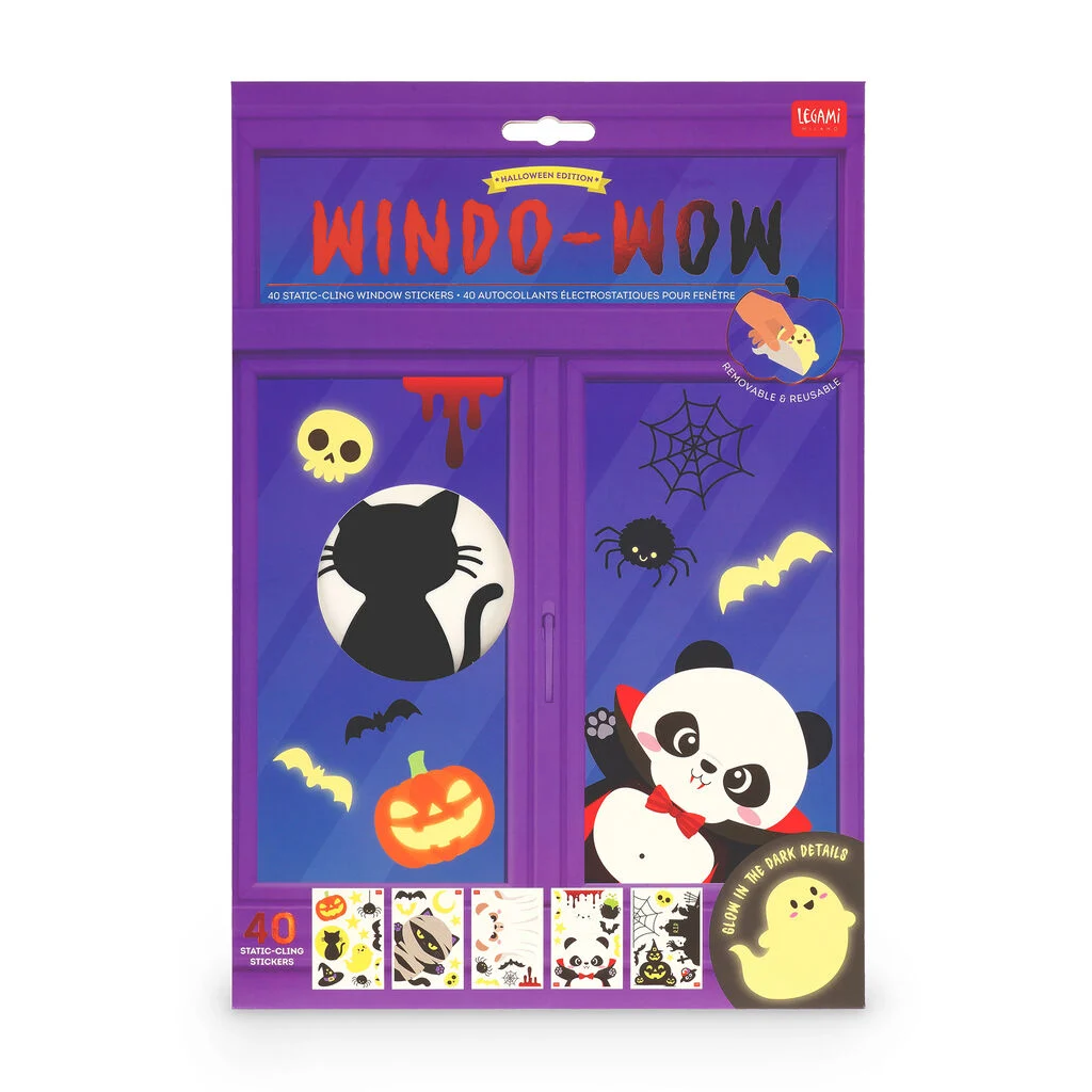 Set de 35 autocollants électrostatique pour fenêtres  Halloween I LEGAMI