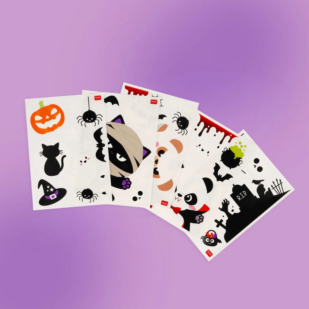 Set de 35 autocollants électrostatique pour fenêtres  Halloween I LEGAMI