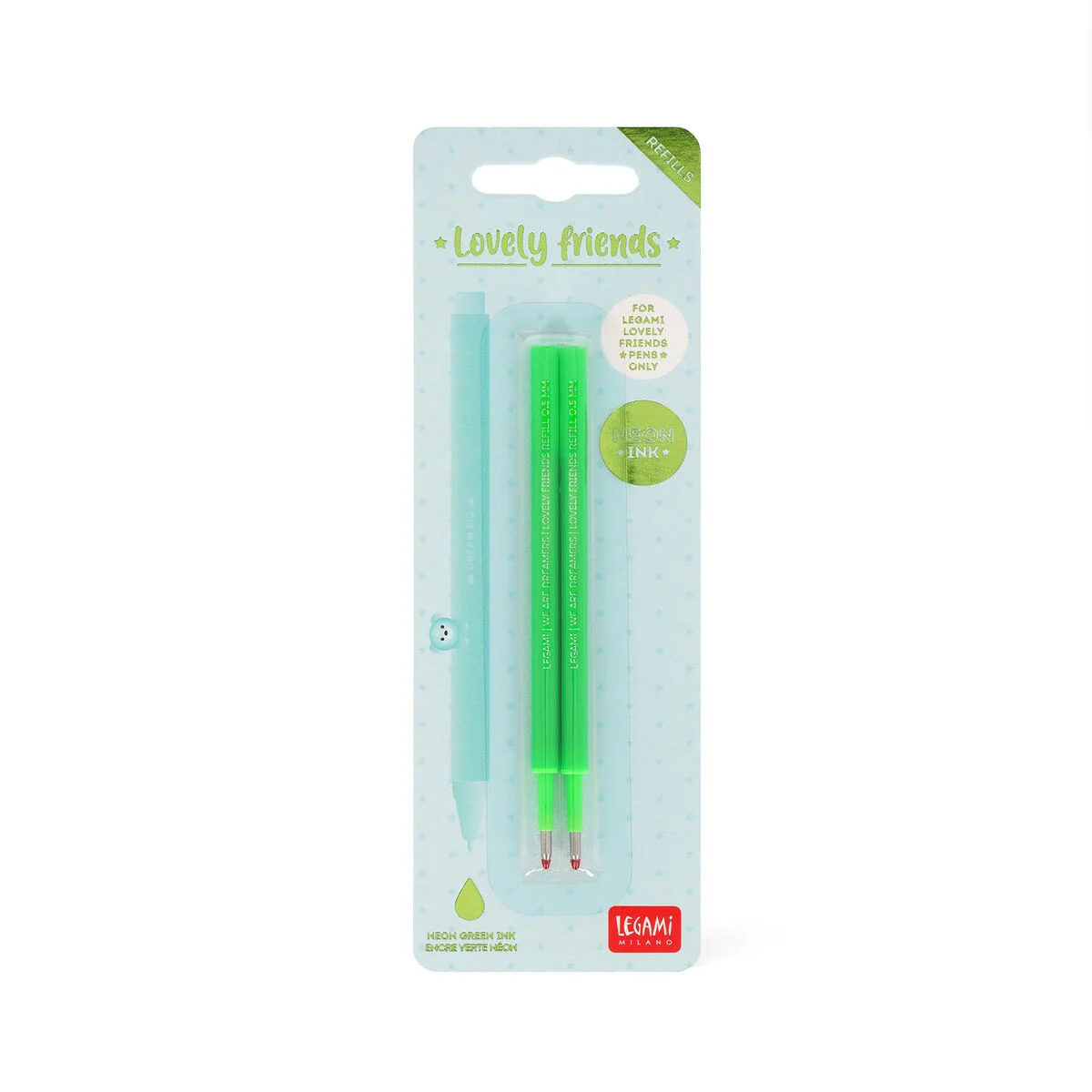 Set de 2 recharges pour stylo à encre gel lovely friends I LEGAMI