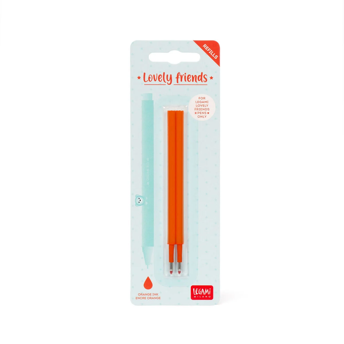 Set de 2 recharges pour stylo à encre gel lovely friends I LEGAMI