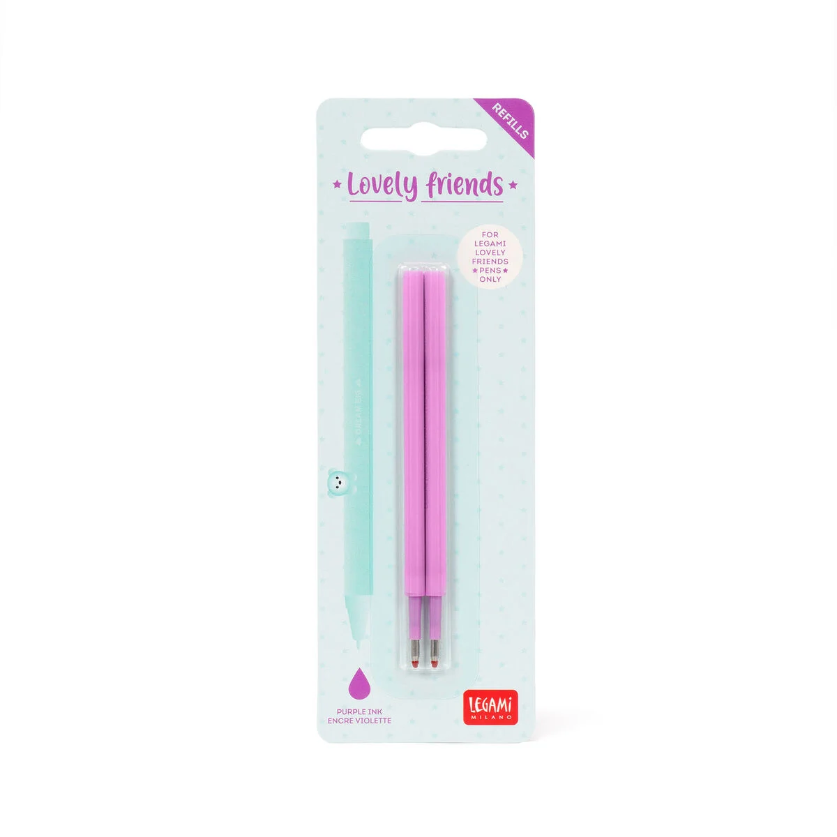 Set de 2 recharges pour stylo à encre gel lovely friends I LEGAMI
