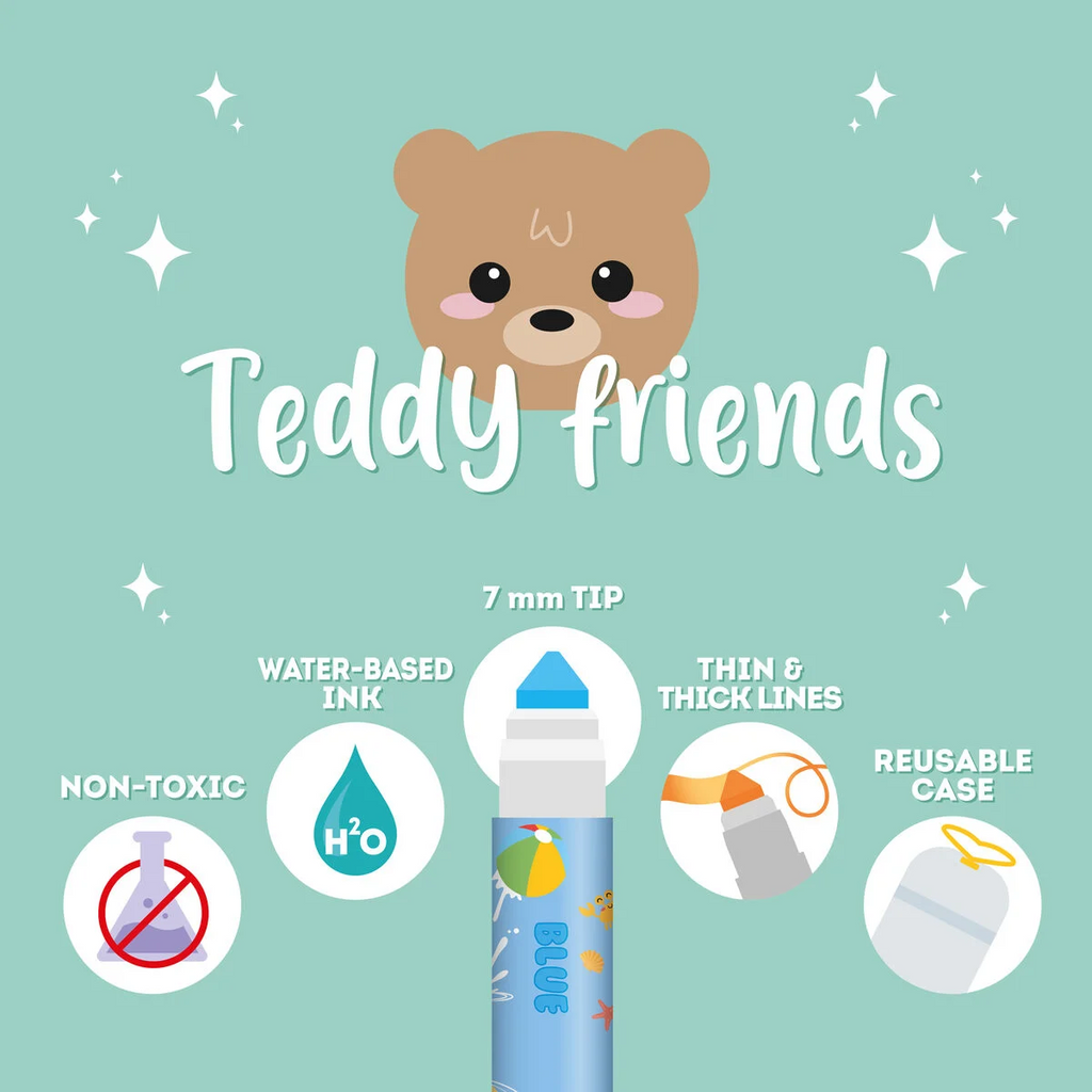 Set de 12 feutres Teddy friends I LEGAMI