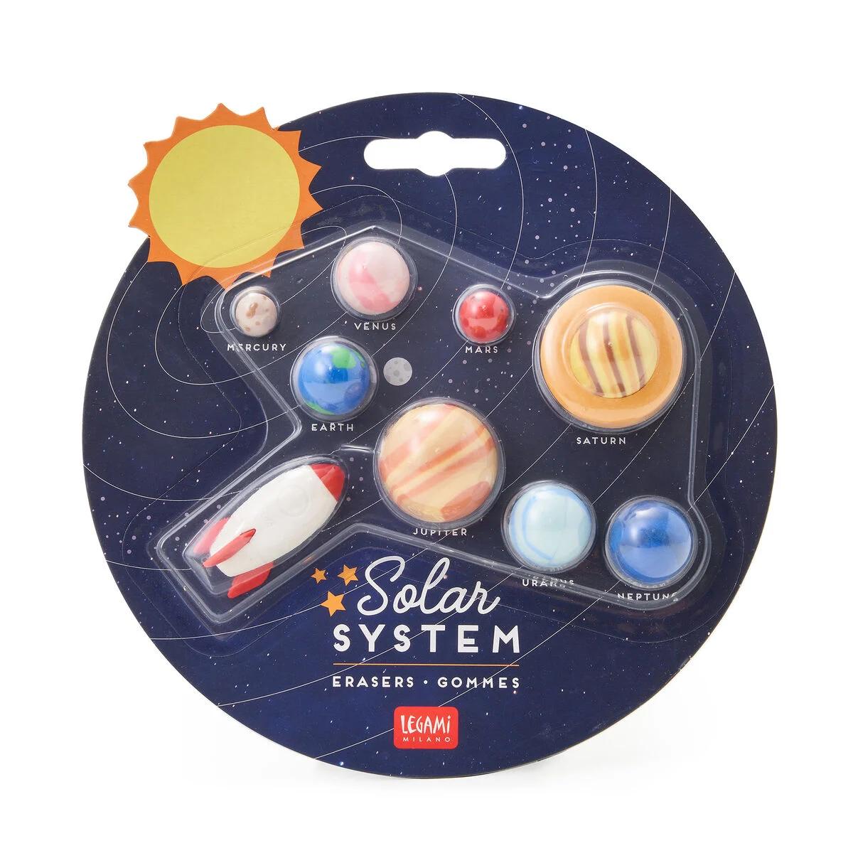 Set de 9 gommes Solar System I LEGAMI