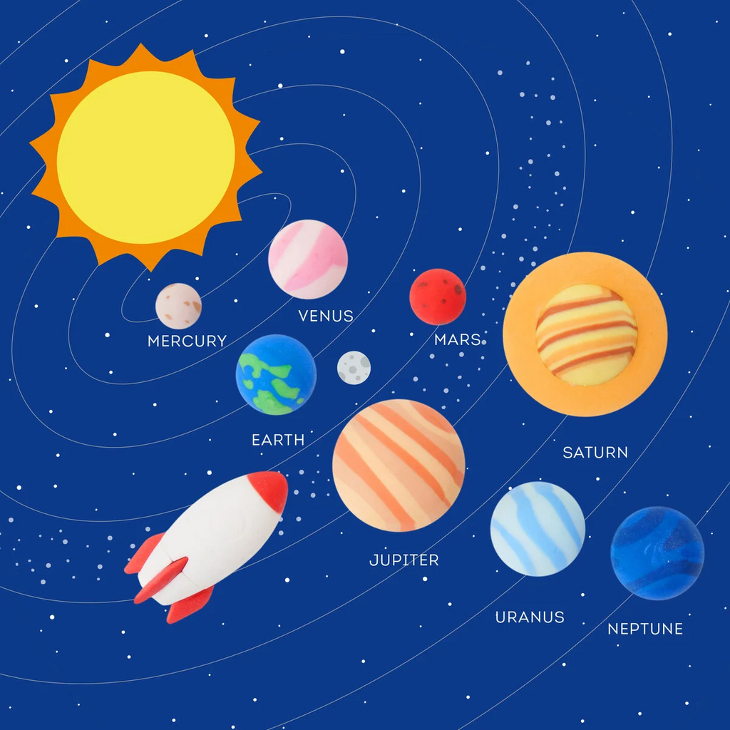 Set de 9 gommes Solar System I LEGAMI