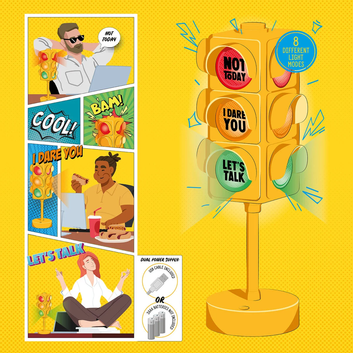 Feu tricolore de bureau LOL I LEGAMI