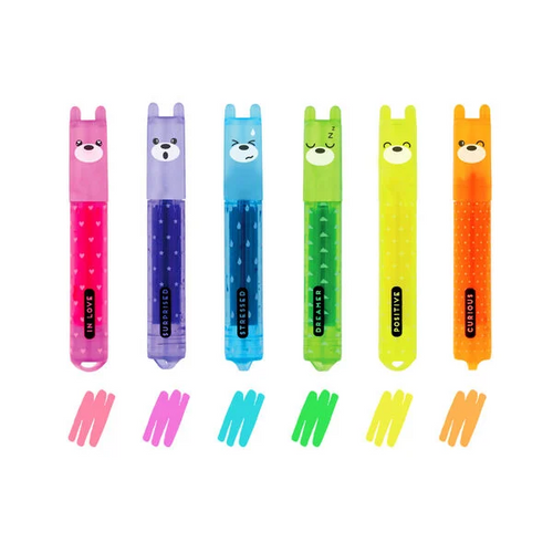6 Mini Surligneurs Teddy’s Mood LEGAMI
