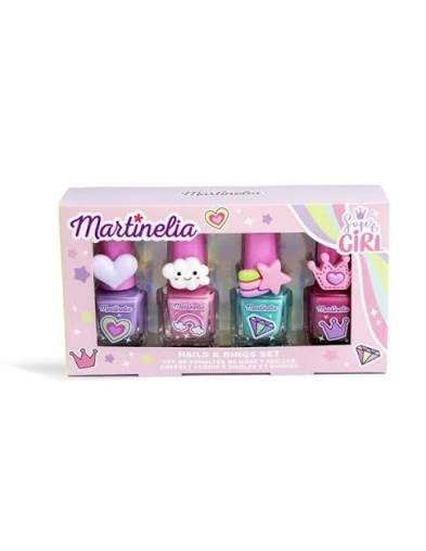 Coffret 4 vernis à ongles & Bagues MARTINELIA