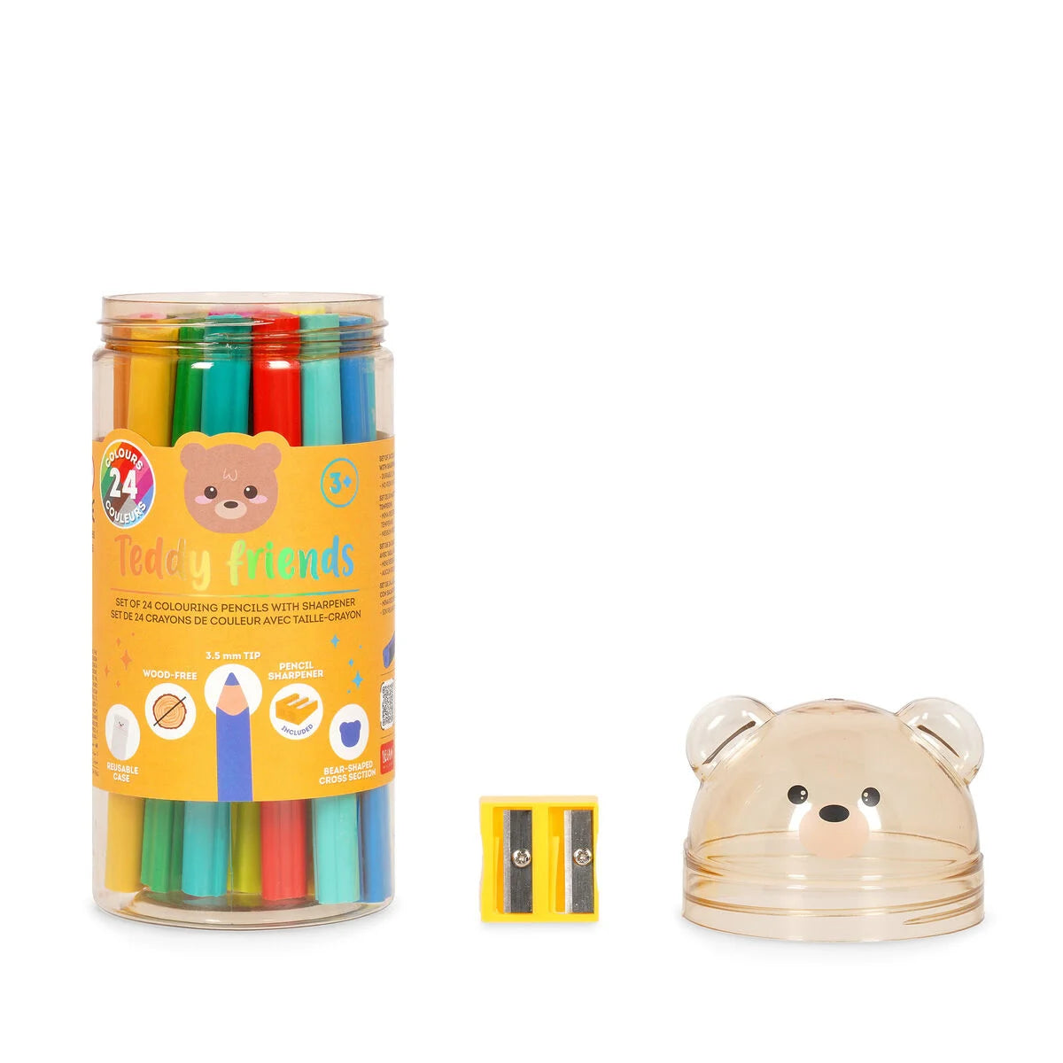 Set de 24 crayons couleurs + taille crayon I LEGAMI