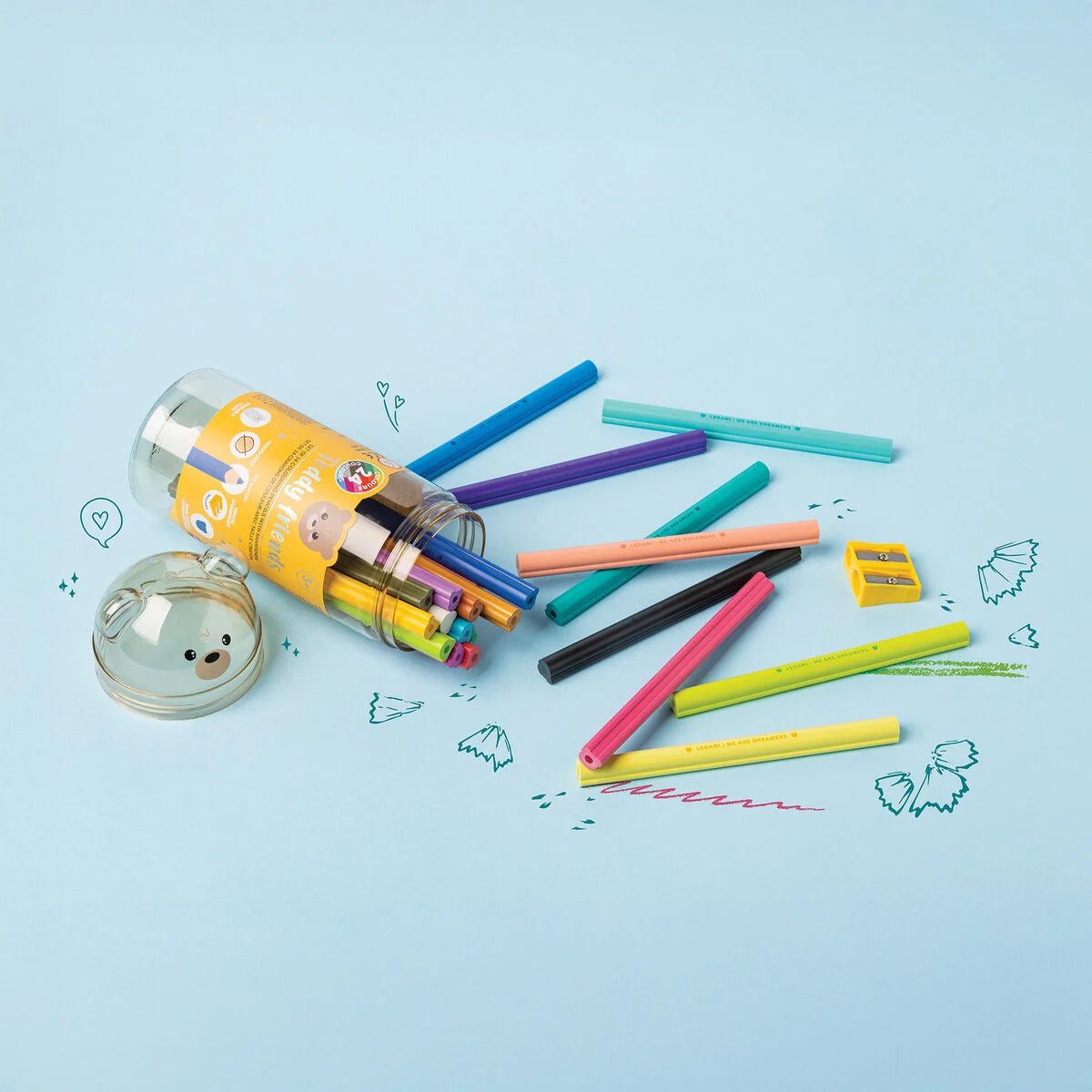 Set de 24 crayons couleurs + taille crayon I LEGAMI